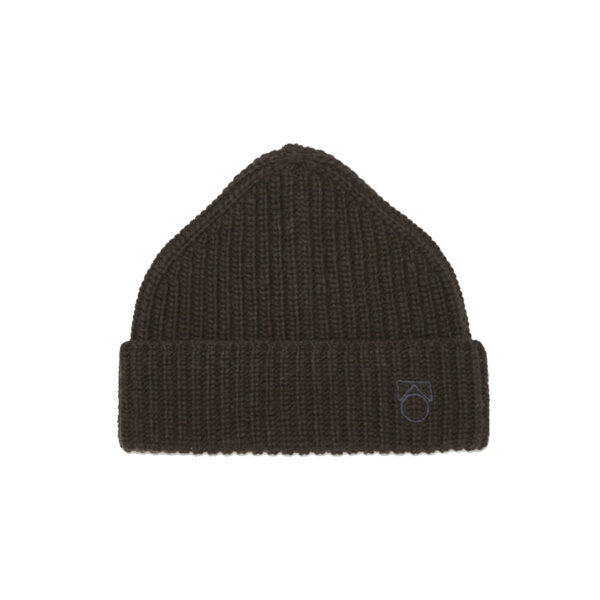 Beanie -…Dk Choc Rib Knit - MAIN STORY