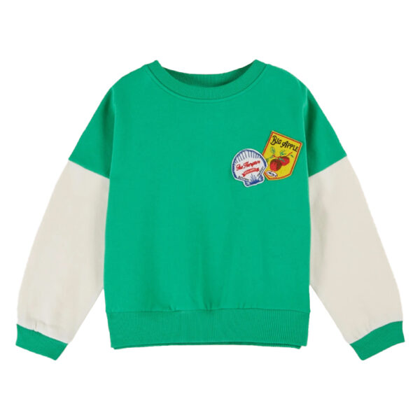 BADGES SWEATSHIRT WASABI - EMILE ET IDA