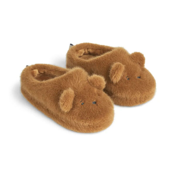 Aviaja Bear Slippers Golden caramel - LIEWOOD