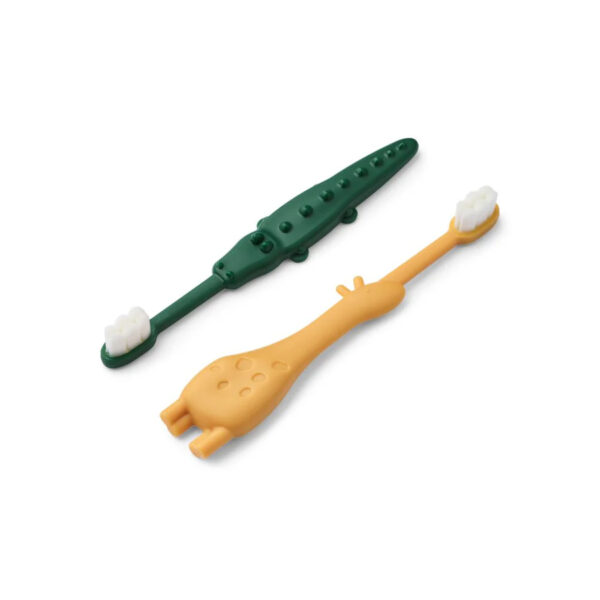 Fabio All Together Toddler Toothbrush Yellow mellow / Garden green - LIEWOOD