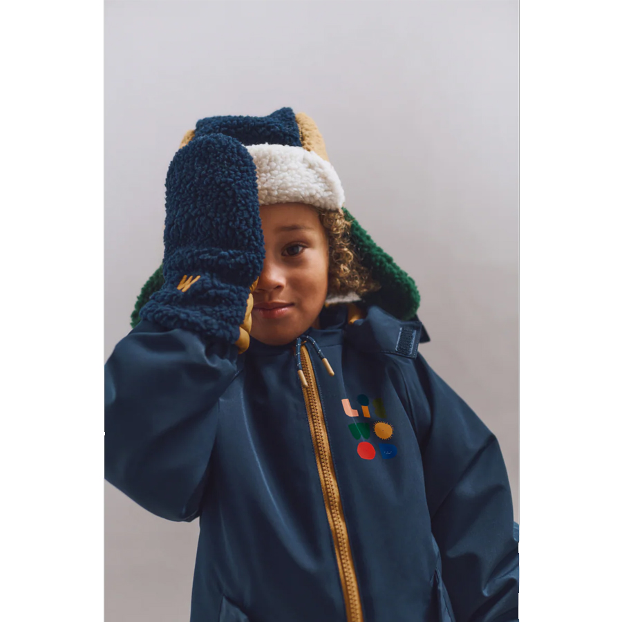 Grethe Pile Gloves Classic navy multi mix - LIEWOOD - Image 2