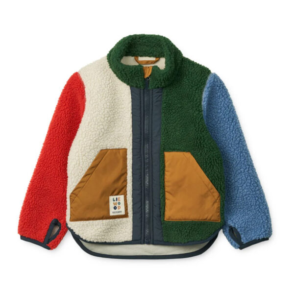 Noam Pile Jacket Garden green multi mix - LIEWOOD