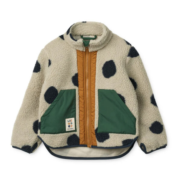 Noam Pile Jacket Spot dots / Mist - LIEWOOD