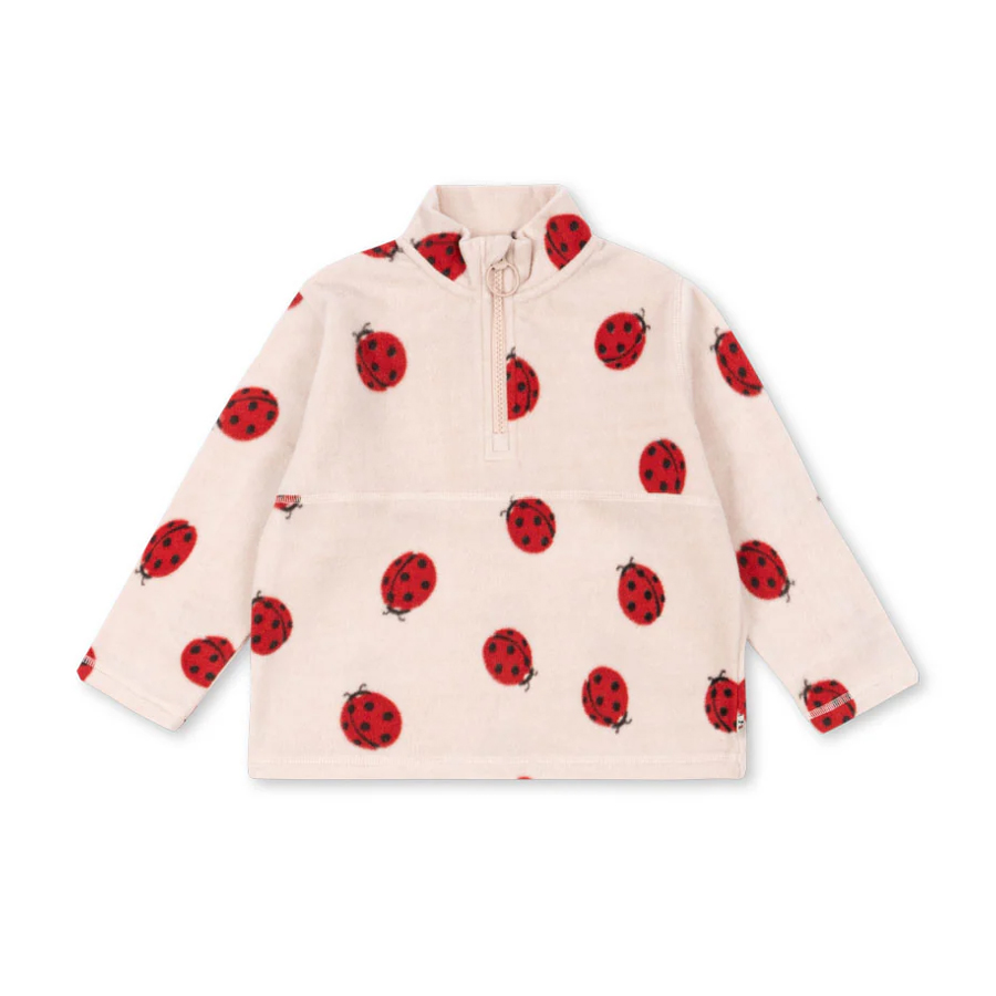 TAVI FLEECE SWEATSHIRT GRS LADYBUG - KONGES SLOEJD