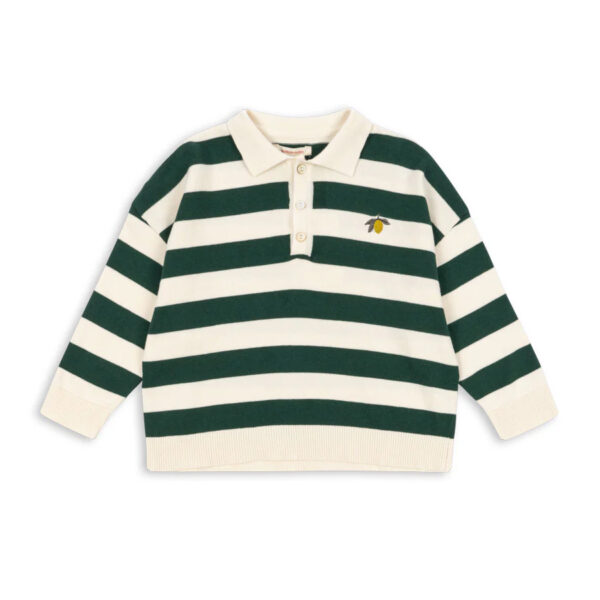 MANIS KNIT POLO PINE GROVE STRIPE - KONGES SLOEJD