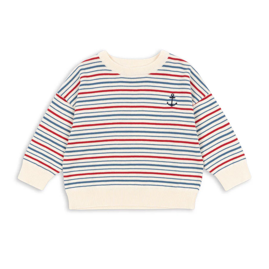 MANIS KNIT SWEATER ANTIQUE STRIPE - KONGES SLOEJD
