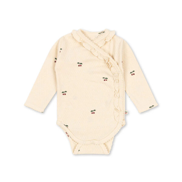 SUI NEWBORN FRILL BODY GOTS CHERRY - KONGES SLOEJD
