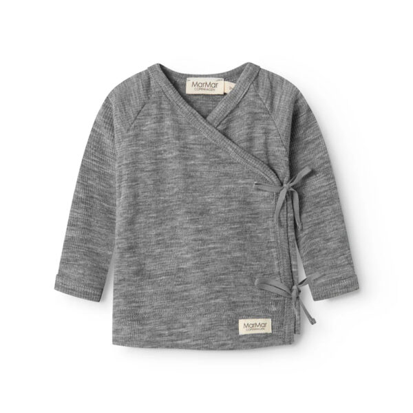 Tut Wrap LS, Wool Rib, new born, Essentials Grey Melange - MARMAR