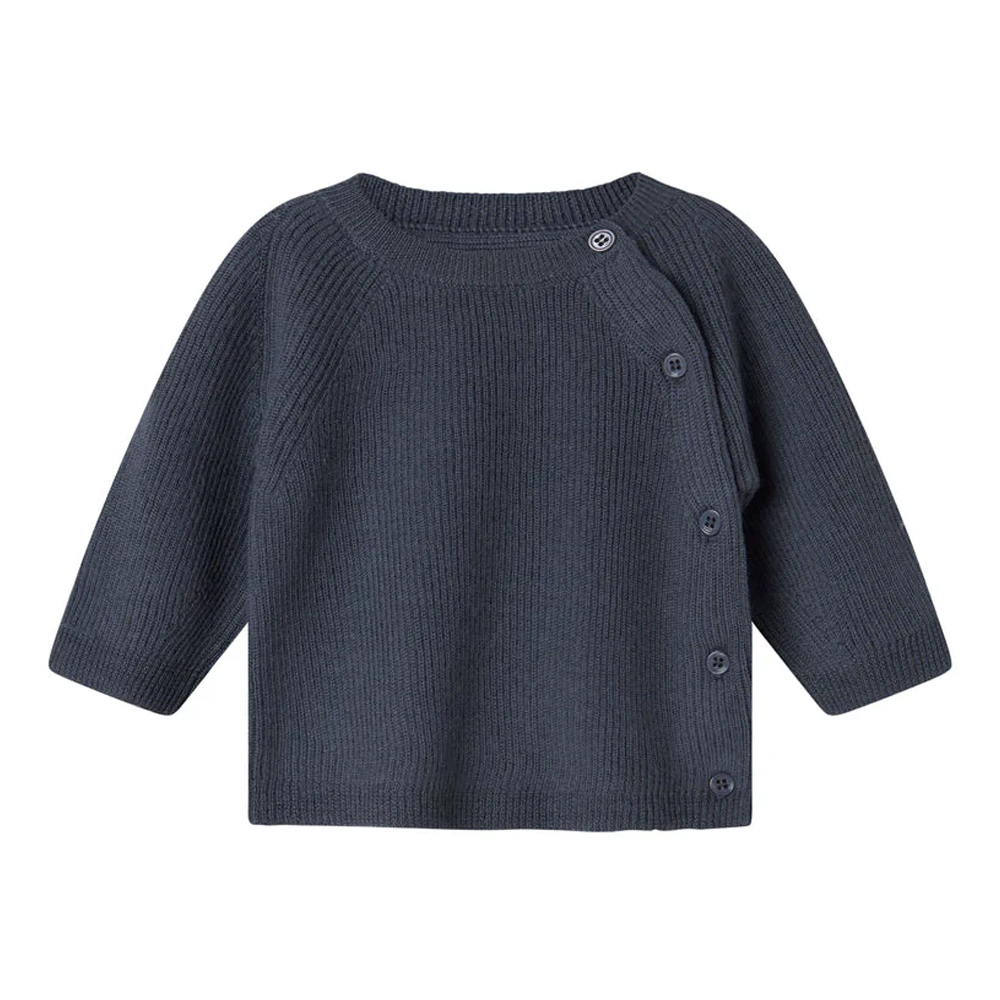 Toll, Light Merino Full Cardigan, knitwear, New Born Blue - MARMAR