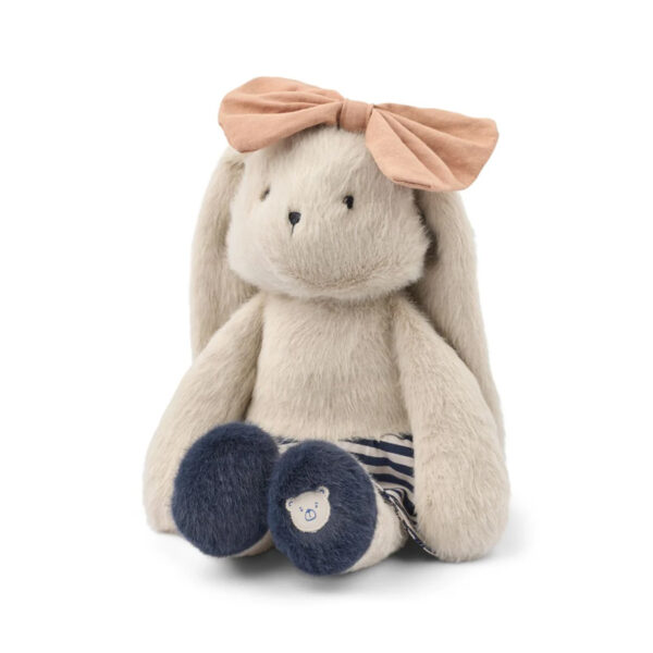 Babette Rabbit Celebration Teddy Mist / Navy stripe mix - LIEWOOD