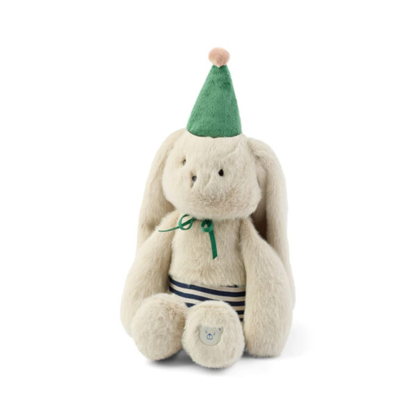 Bertrand Rabbit Celebration Teddy Mist / Blue stripe mix - LIEWOOD