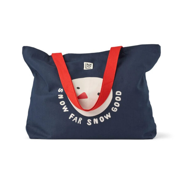 Big Totebag  Snow far snow good / Classic navy - LIEWOOD