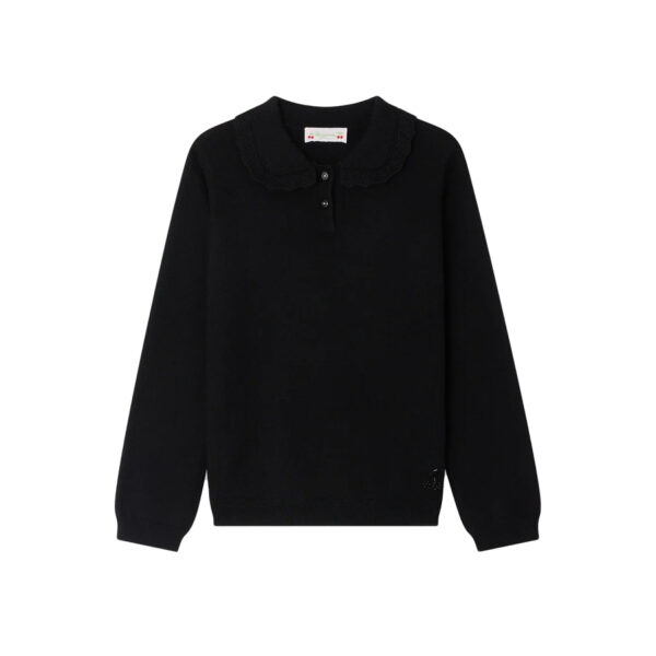 PULLOVER BRYNJA SWEATER BLACK - BONPOINT