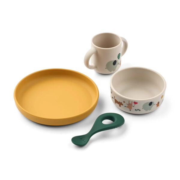 Vivi Printed Tableware Set Around the world / Sandy - LIEWOOD