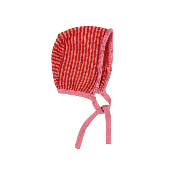 SNAIL STRIPES BONNET STARFISH PINK & TORTOISE RED - BAYIRI