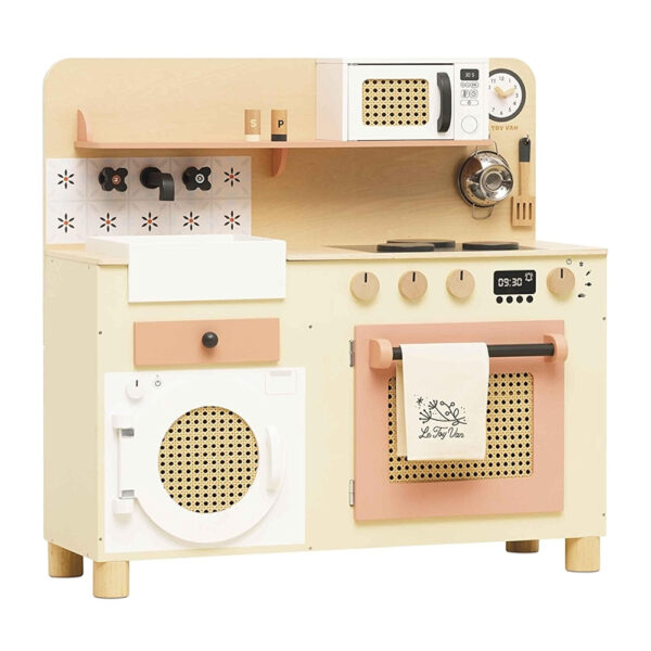 Rattan Family Size Wooden Play Kitchen - LE TOY VAN