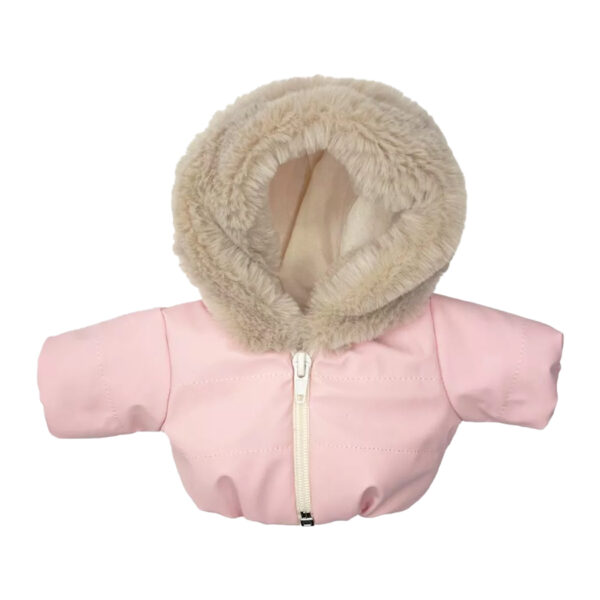Blouson Gigi en enduit rose et fausse fourrure beige - MINIKANE