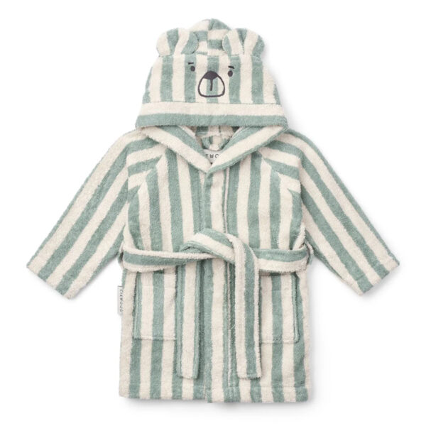 Lily Bathrobe Peppermint / creme de la crème - LIEWOOD