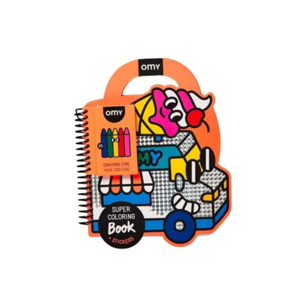 SUPER COLORING & STICKERS BOOK - YUMMY - OMY