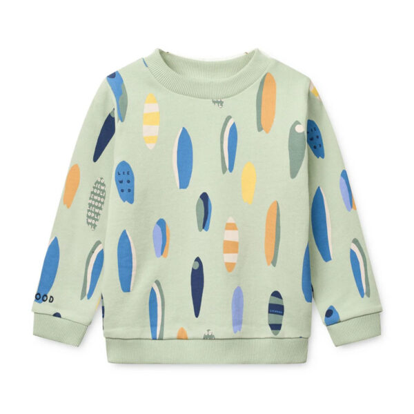 Thora Printed Sweatshirt Boards / Light peppermint - LIEWOOD