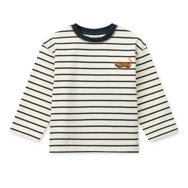 Tyler Stripe LS T-shirt Y/D stipes Classic navy / Creme de la crème - LIEWOOD