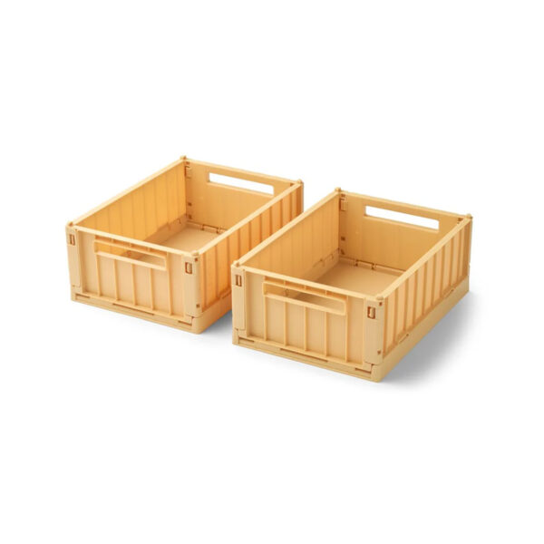 Weston Storage Box S 2-pack Lemon yellow - LIEWOOD