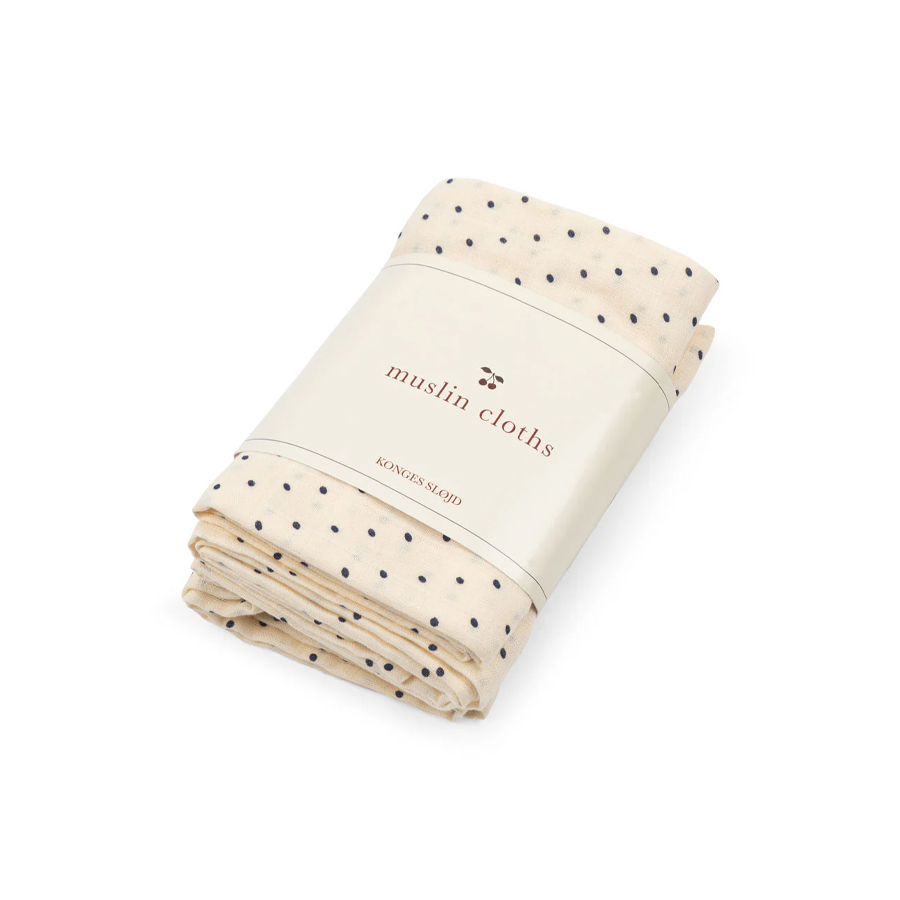 3 PACK MUSLIN CLOTH GOTS ESTATE DOT - KONGES SLOEJD - Image 2