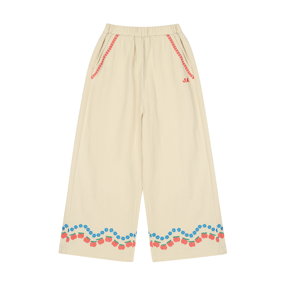 Apple Flower Wide Pants - JELLY MALLOW