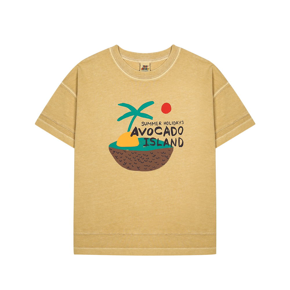 Avocado Island Pigment T-shirt - JELLY MALLOW
