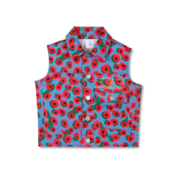 BACIA DENIM GILLET FLORAL - WYNKEN