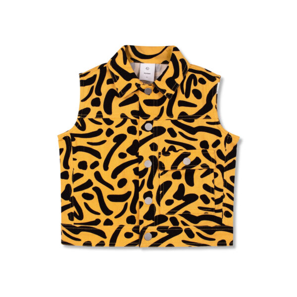 BACIA DENIM GILLET YELLOW DASH - WYNKEN