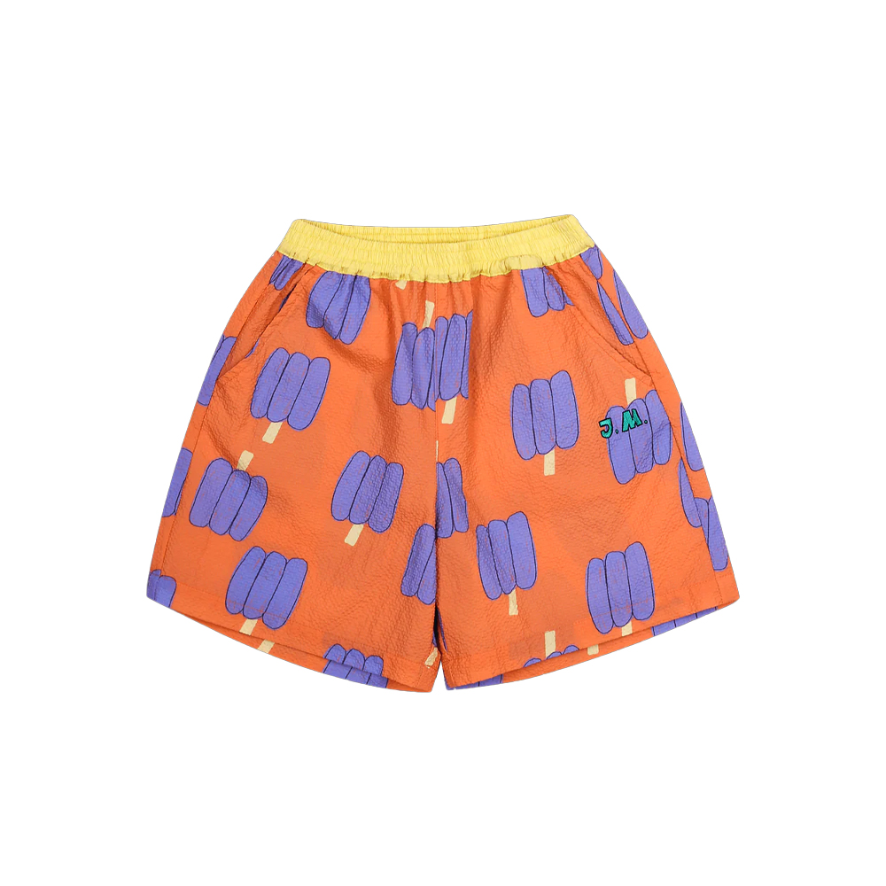Bell Pepper Seersucker Shorts - JELLY MALLOW