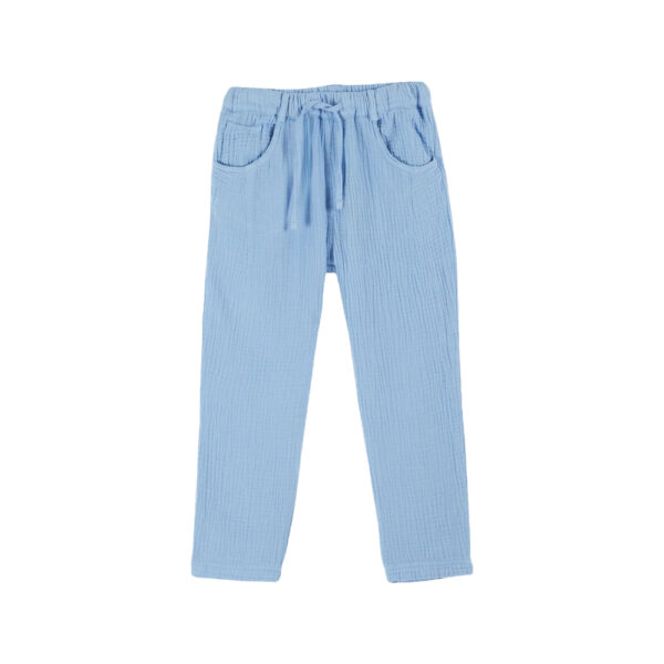 COTTON GAUZE TROUSERS Ciel - EMILE ET IDA