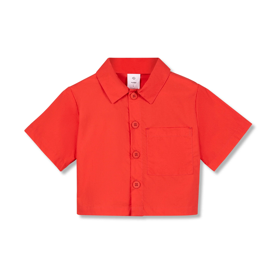 CROP DAY SHIRT RED - WYNKEN