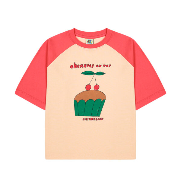Cherry Cupcake Raglan T-shirt- JELLY MALLOW