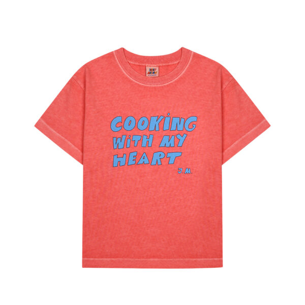 Cooking Heart Pigment T-shirt - JELLY MALLOW