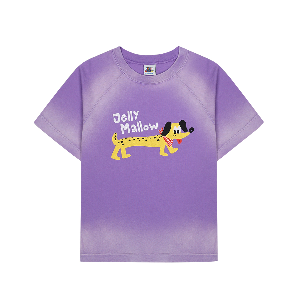Dog Brushed T-shirt - JELLY MALLOW