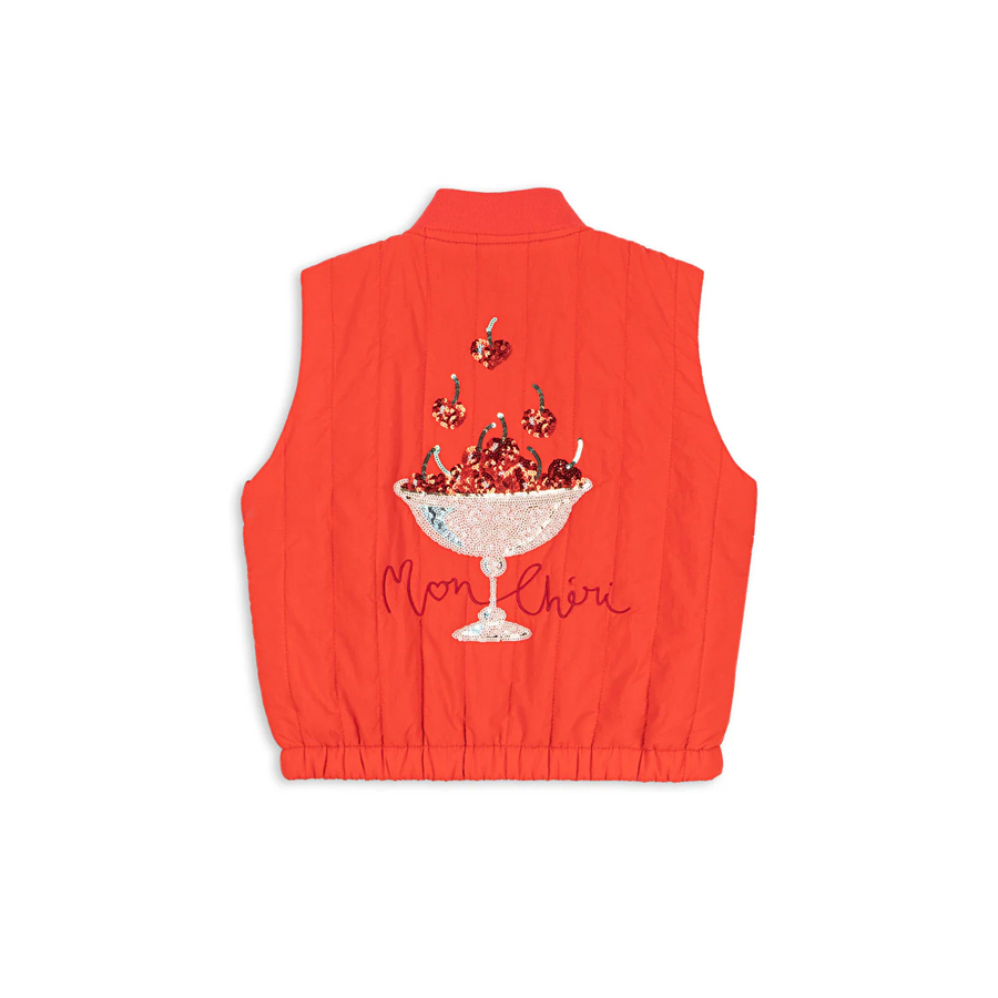 JUNO SEQUIN VEST FIERY RED - KONGES SLOEJD - Image 2