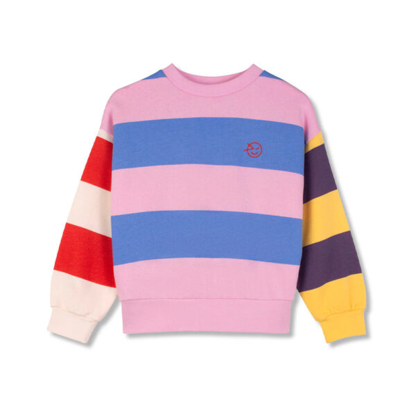 PARASOL SWEAT CANDY PINK / BLUE STRIPES - WYNKEN