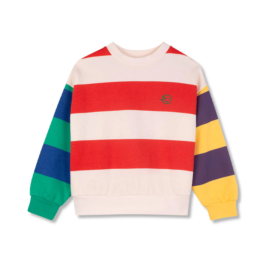 PARASOL SWEAT PILLER RED / ECRU STRIPES - WYNKEN