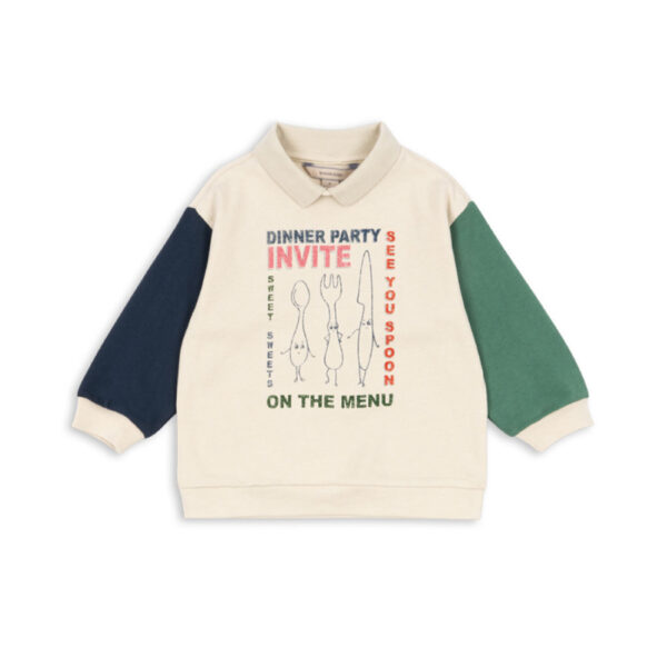 SPOTTY LS POLO GOTS MULTI COLOR - KONGES SLOEJD