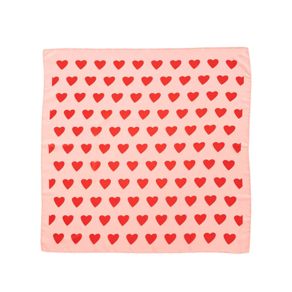 ilky bandana | pink w/ red hearts allover - PIUPIUCHICK