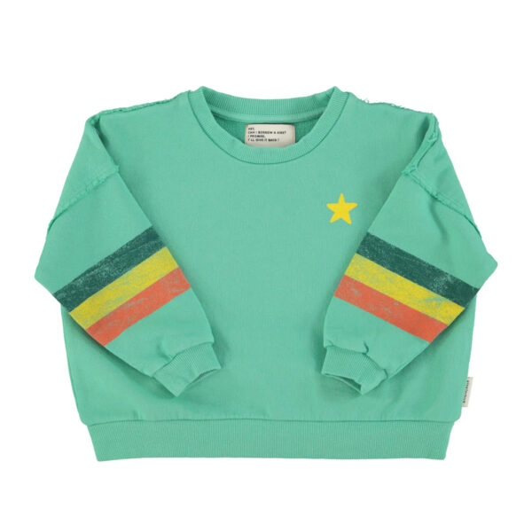 sweatshirt | washed green w/ "best friend" print - PIUPIUCHICK
