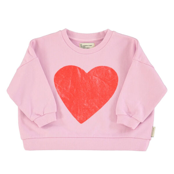 sweatshirt | lilac w/ red heart print - PIUPIUCHICK