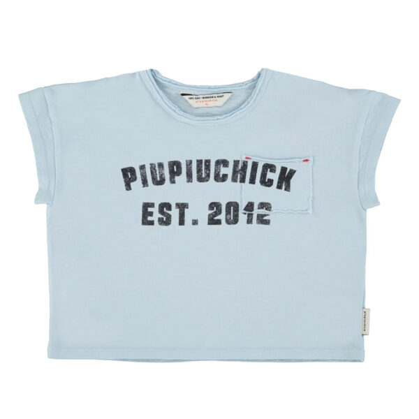 t'shirt | light blue w/ "piupiuchick" print - PIUPIUCHICK