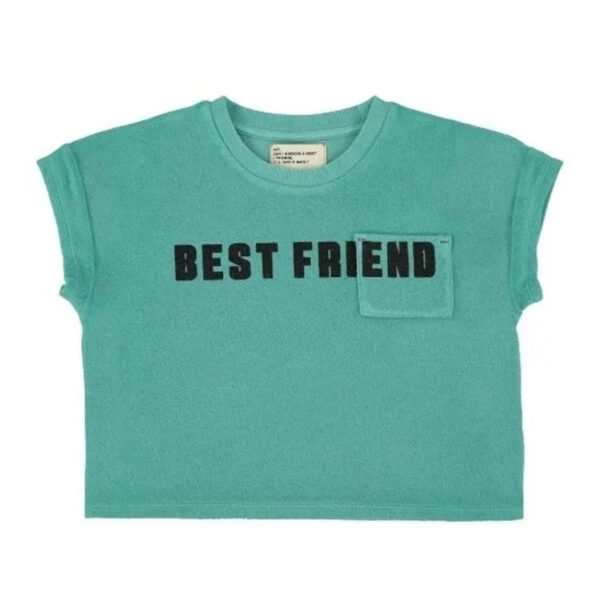 t'shirt | turquoise w/ "best friend" print - PIUPIUCHICK