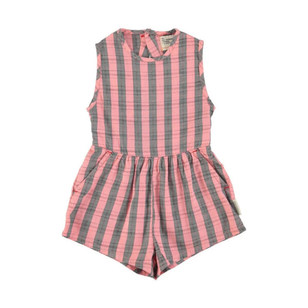 short jumpsuit | pink checkered - PIUPIUCHICK