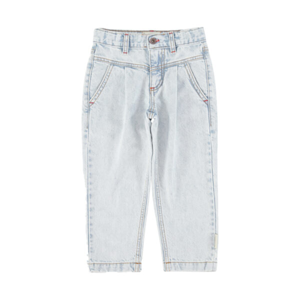 mom fit trousers | washed light blue denim - PIUPIUCHICK
