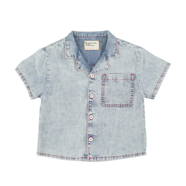 hawaiian shirt | blue light denim - PIUPIUCHICK