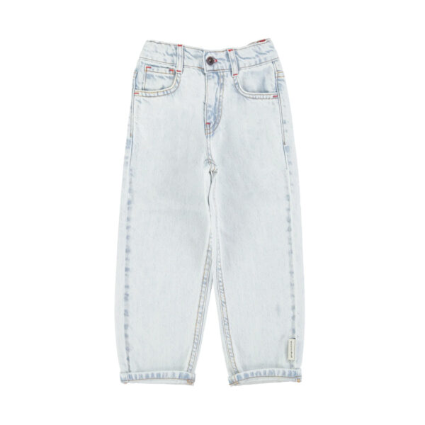 unisex trousers | washed light blue denim - PIUPIUCHICK